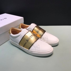 Givenchy Cowhide Casual Sneakers For Men And Women Gold
