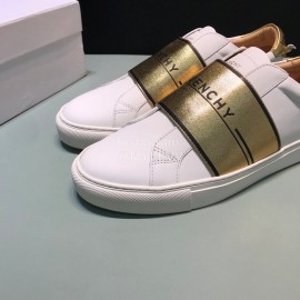 Givenchy Cowhide Casual Sneakers For Men And Women Gold