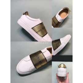 Givenchy Cowhide Casual Sneakers For Men And Women Gold