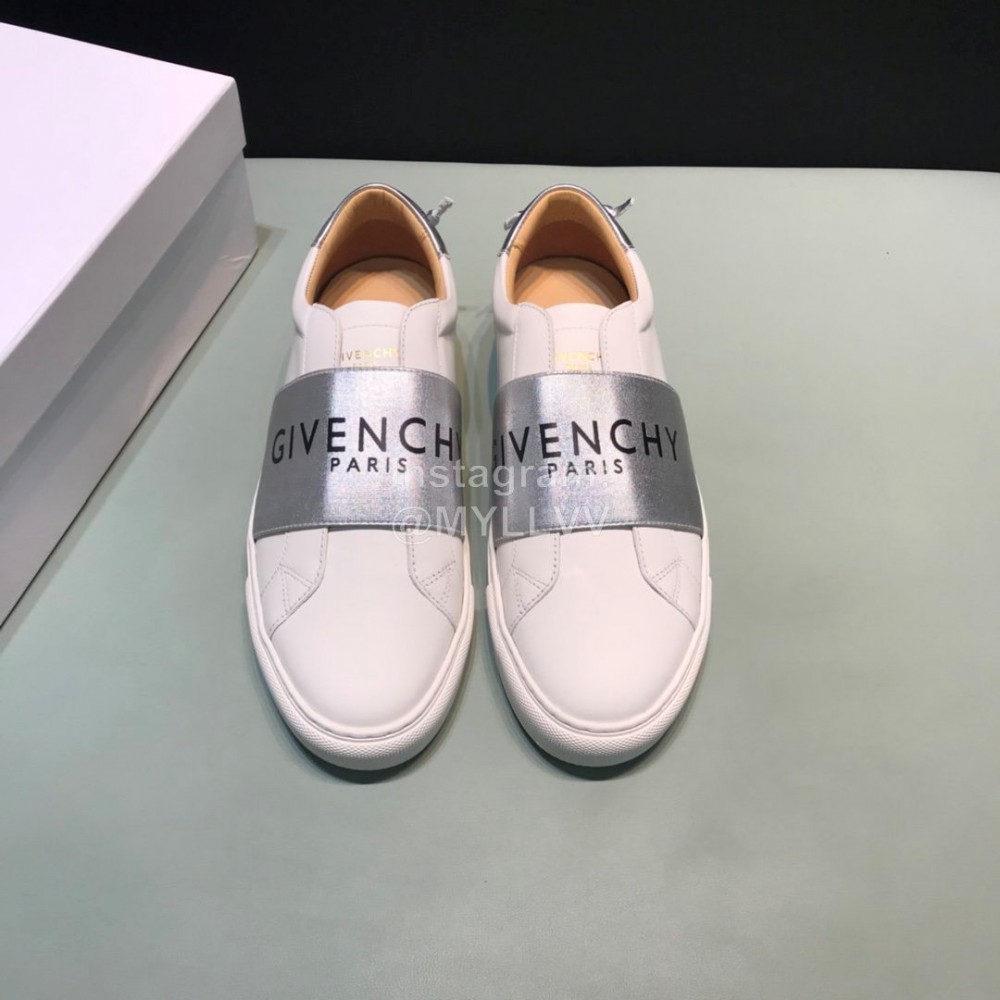 Givenchy Cowhide Casual Sneakers Gray For Men And Women 