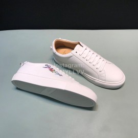 Givenchy Cowhide Lace Up Casual Shoes For Men And Women White