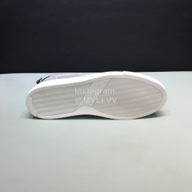 Givenchy Cowhide Lace Up Casual Shoes For Men And Women Silver