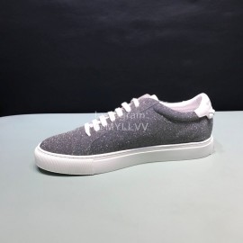 Givenchy Shining Cowhide Lace Up Casual Shoes For Men And Women Gray
