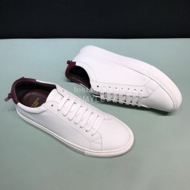Givenchy Leather Lace Up Casual Shoes For Men And Women Wine Red