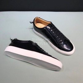Givenchy Black Leather Lace Up Casual Shoes For Men And Women 