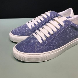 Givenchy Shining Cowhide Lace Up Casual Shoes For Men And Women Blue