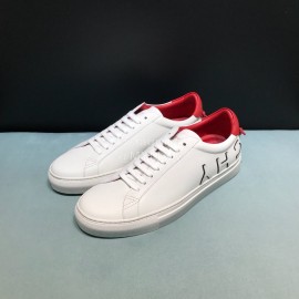 Givenchy Leather Lace Up Casual Shoes For Men And Women Red