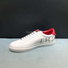 Givenchy Leather Lace Up Casual Shoes For Men And Women Red