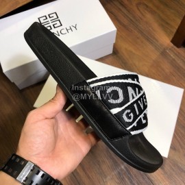 Givenchy Summer Embroidered Webbing Slippers For Men Black