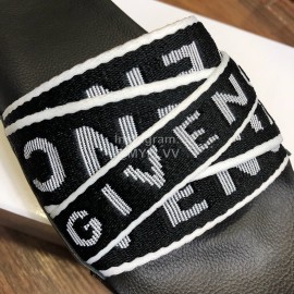 Givenchy Summer Embroidered Webbing Slippers For Men Black