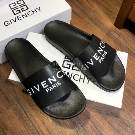 Givenchy Summer Calf Leather Slippers For Men Black