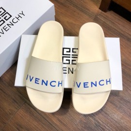 Givenchy Summer Calf Leather Slippers For Men White