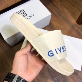 Givenchy Summer Calf Leather Slippers For Men White