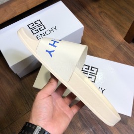 Givenchy Summer Calf Leather Slippers For Men White