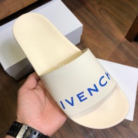 Givenchy Summer Calf Leather Slippers For Men White