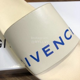 Givenchy Summer Calf Leather Slippers For Men White