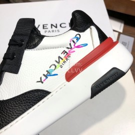 Givenchy Lychee Grain Leather Casual Sneakers For Men White