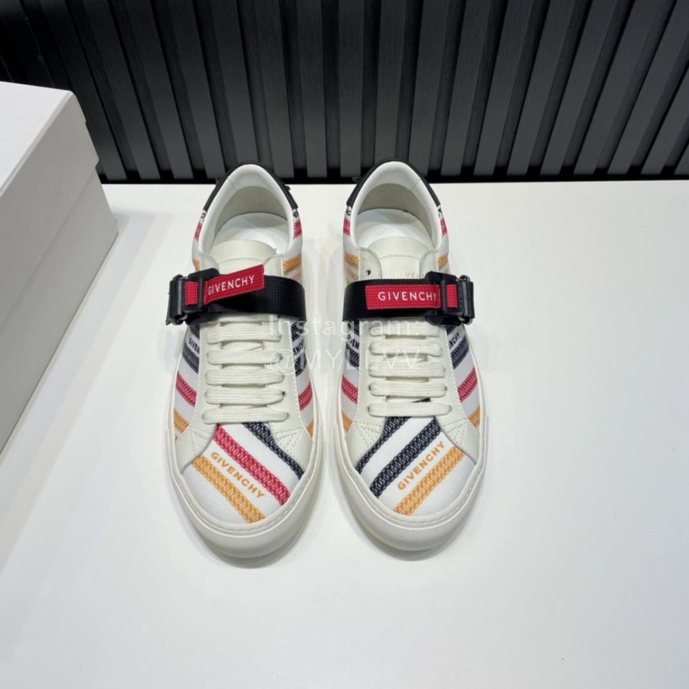 Givenchy Urban Street Canvas Leather Sneakers For Men And Women Red