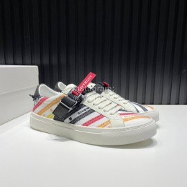 Givenchy Urban Street Canvas Leather Sneakers For Men And Women Red