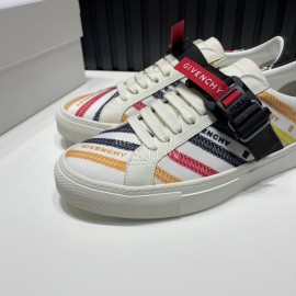 Givenchy Urban Street Canvas Leather Sneakers For Men And Women Red