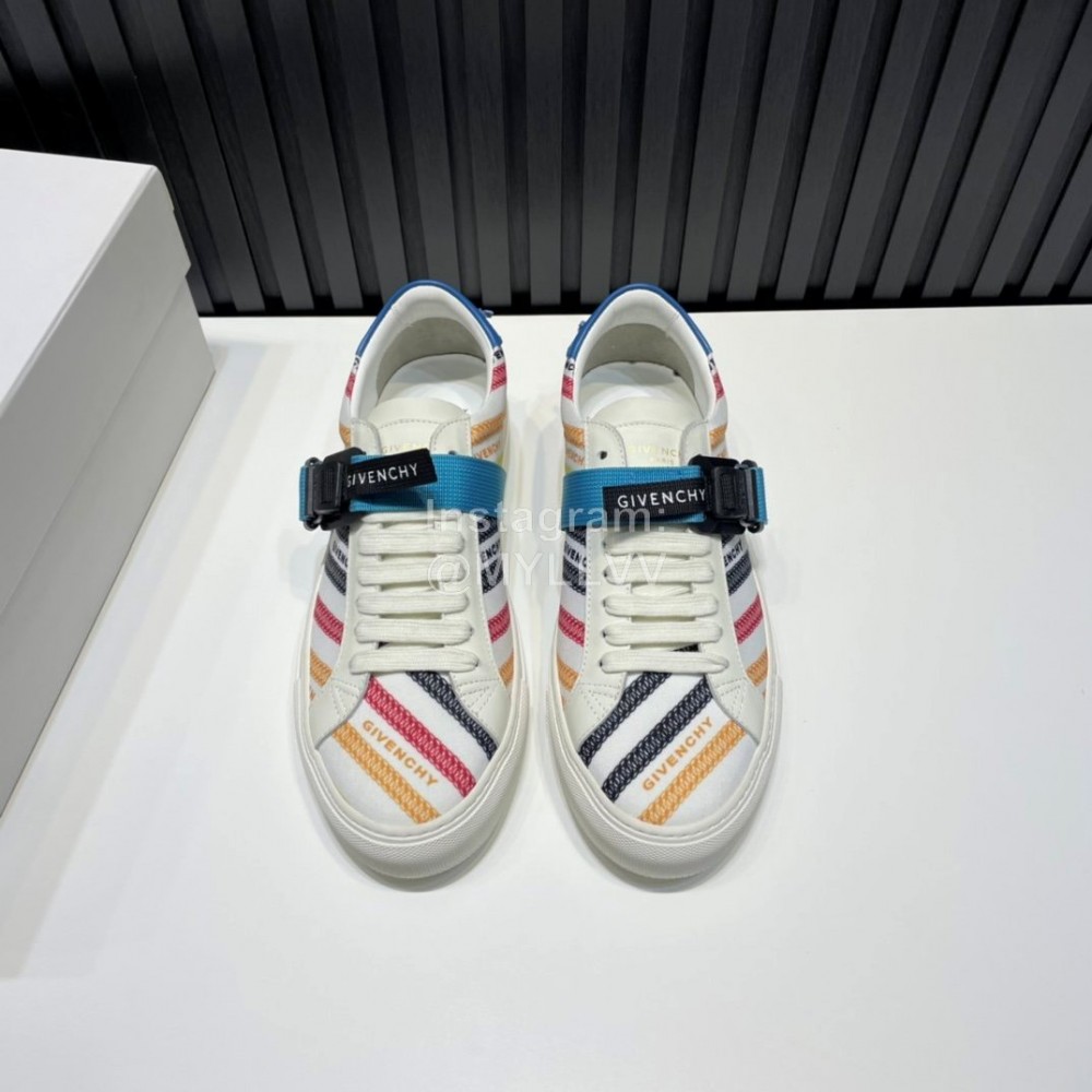 Givenchy Urban Street Canvas Leather Sneakers For Men And Women Blue