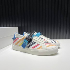 Givenchy Urban Street Canvas Leather Sneakers For Men And Women Blue