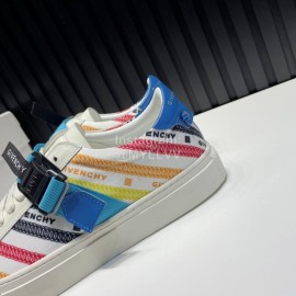 Givenchy Urban Street Canvas Leather Sneakers For Men And Women Blue