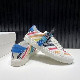 Givenchy Urban Street Canvas Leather Sneakers For Men And Women Blue