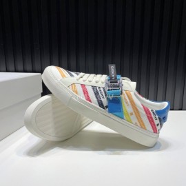 Givenchy Urban Street Canvas Leather Sneakers For Men And Women Blue