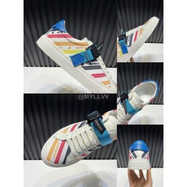 Givenchy Urban Street Canvas Leather Sneakers For Men And Women Blue