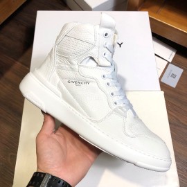 Givenchy Leisure Sports High Top Shoes For Men White