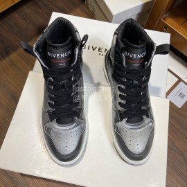 Givenchy Leisure Sports High Top Shoes For Men Silver