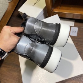 Givenchy Leisure Sports High Top Shoes For Men Silver