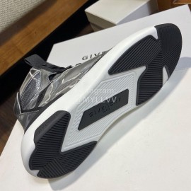 Givenchy Leisure Sports High Top Shoes For Men Silver