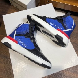 Givenchy Leisure Sports High Top Shoes For Men Blue