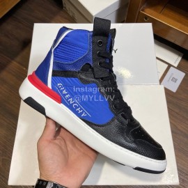 Givenchy Leisure Sports High Top Shoes For Men Blue