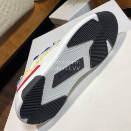 Givenchy Lychee Grain Leather Leisure Sports Shoes Blue For Men 