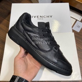 Givenchy Lychee Grain Leather Leisure Sneakers For Men Black
