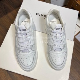 Givenchy Lychee Grain Leather Leisure Sneakers For Men White