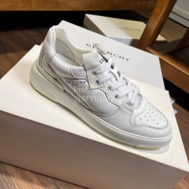 Givenchy Lychee Grain Leather Leisure Sneakers For Men White