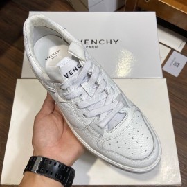 Givenchy Lychee Grain Leather Leisure Sneakers For Men White