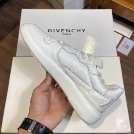 Givenchy Lychee Grain Leather Leisure Sneakers For Men White