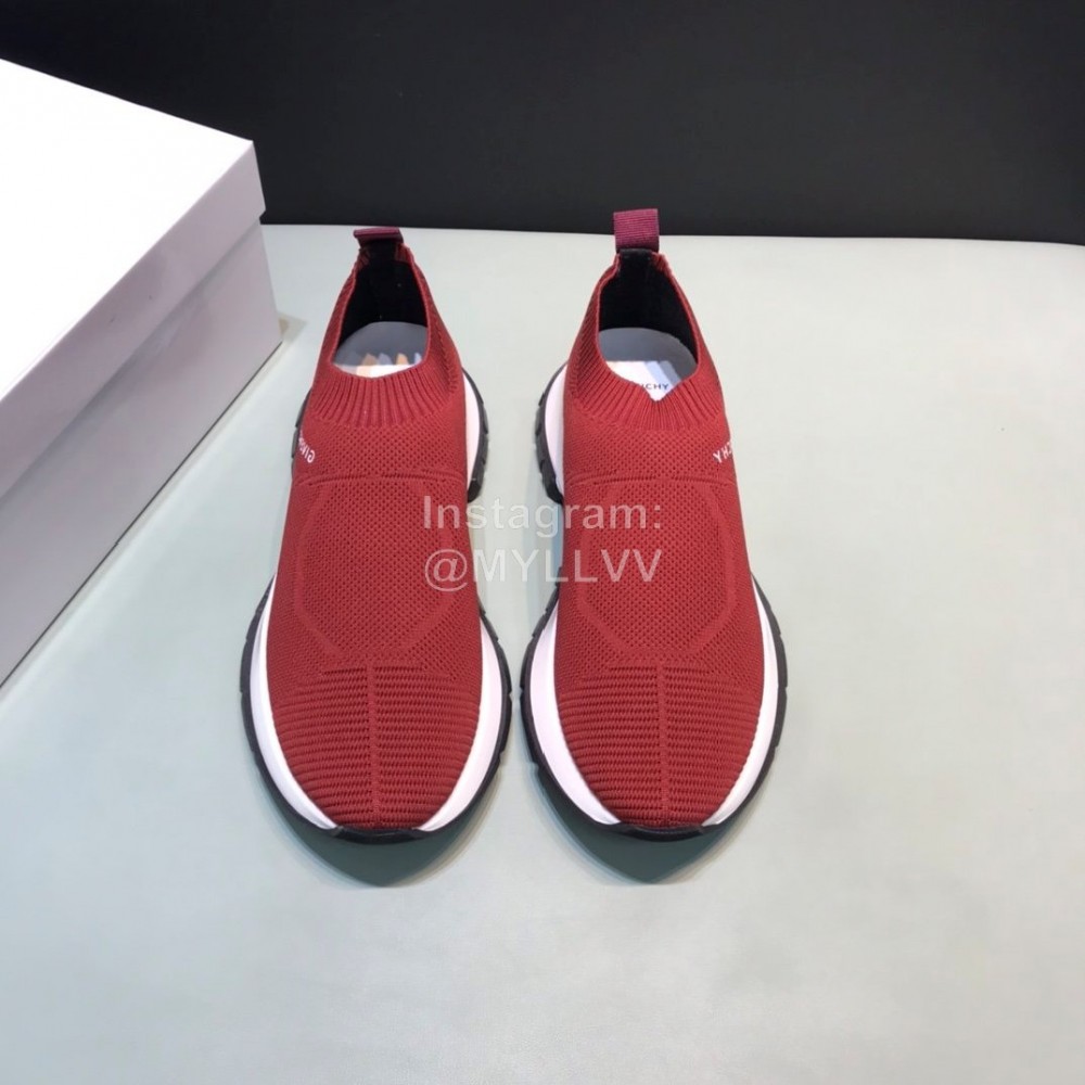 Givenchy Printed Breathable Knitted Casual Shoes For Men Red