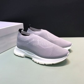Givenchy Printed Breathable Knitted Casual Shoes For Men Gray