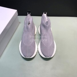 Givenchy Printed Breathable Knitted High Top Casual Shoes For Men Gray