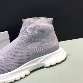 Givenchy Printed Breathable Knitted High Top Casual Shoes For Men Gray