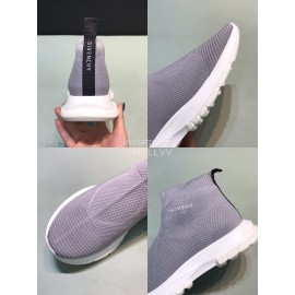 Givenchy Printed Breathable Knitted High Top Casual Shoes For Men Gray