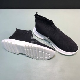 Givenchy Printed Breathable Knitted High Top Casual Shoes For Men Black