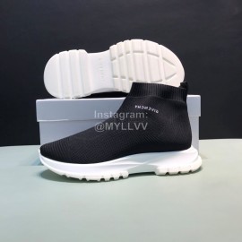 Givenchy Printed Breathable Knitted High Top Casual Shoes For Men Black