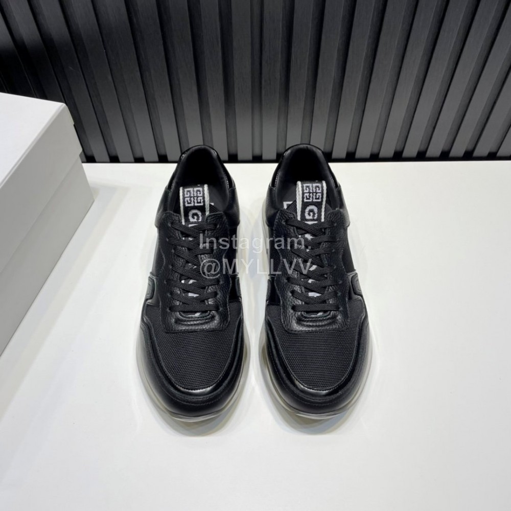 Givenchy Leather Mesh Sneakers For Men Black